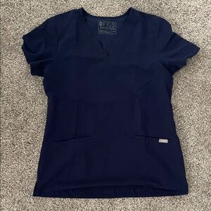 Figs Women's Navy Short Sleeve Scrub Set